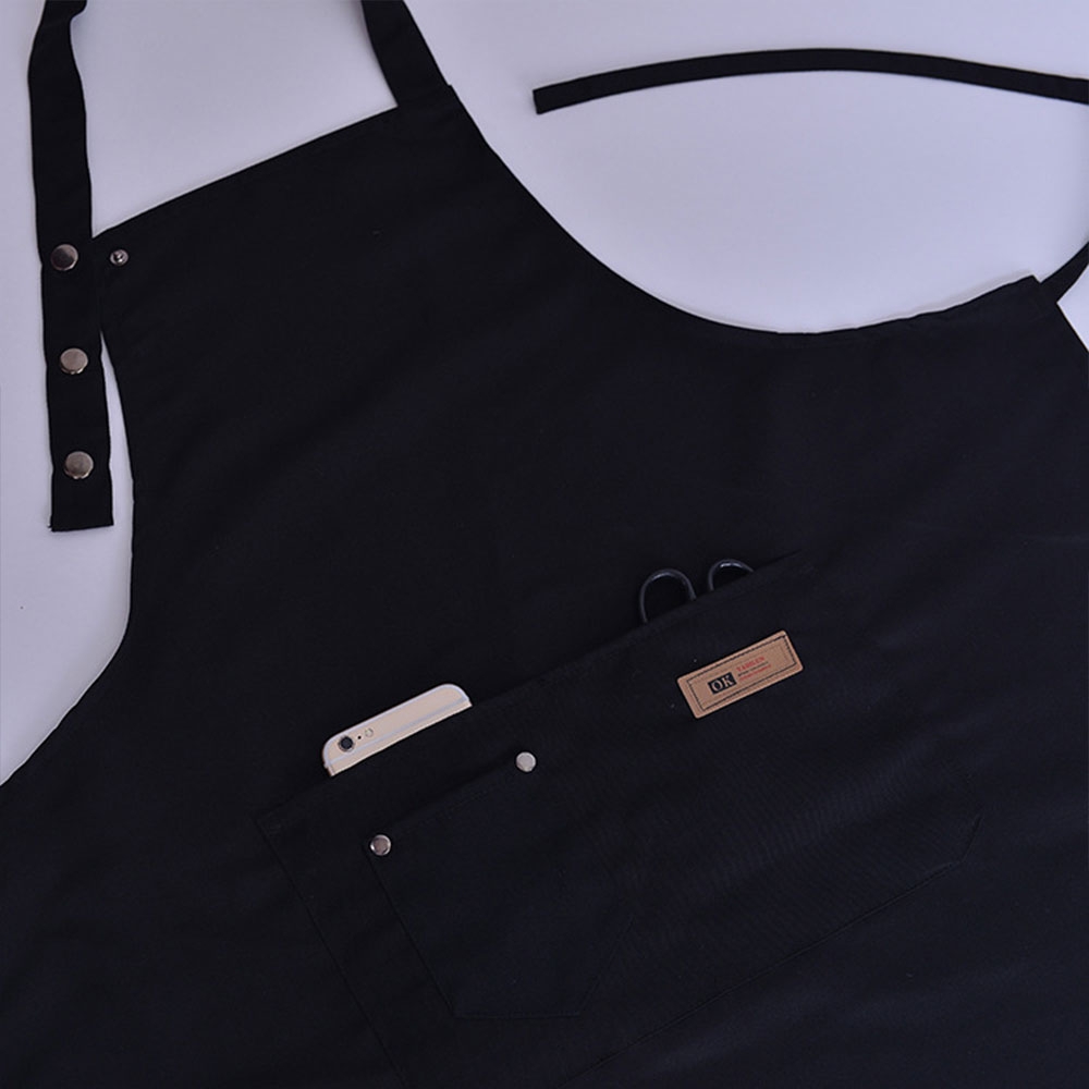 (Gr. S/L) 70x80cm BBQ Grillschürze Schürze Koch Umhang aus Baumwolle Bauchtasche   Rückenschnürung