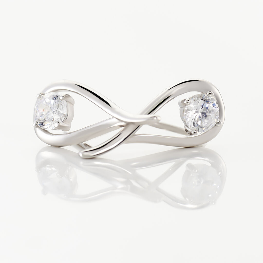 Boucles D'oreilles Pendantes Paloma Argent Blanc Oxyde De Zirconium