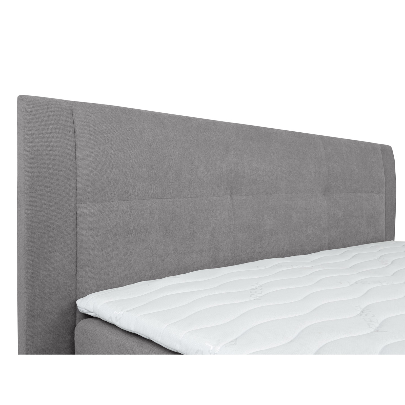 Boxspringbett - grau - H3 - Bettkasten - 120x200 cm