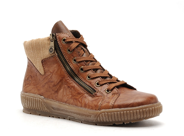 Rieker boots bottine plates femme n0709 marron