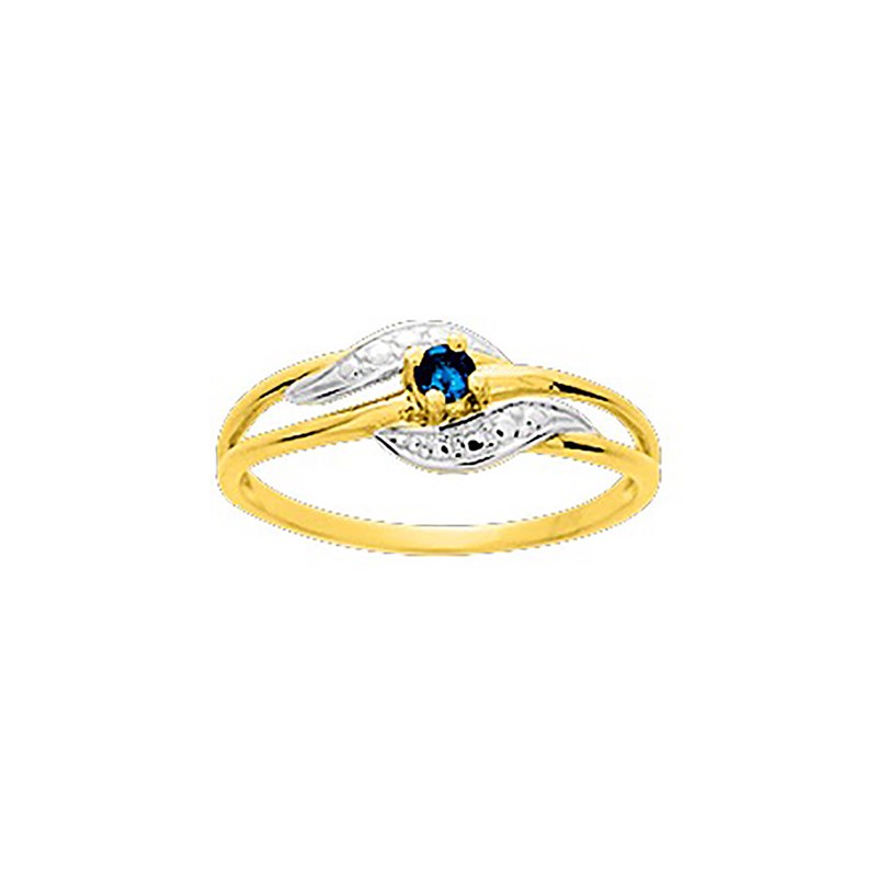 Bague femme - saphir - Or 9 Carats