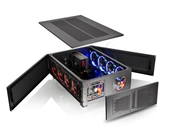 Thermaltake Core P200, PC, SPCC, Sort, 120,140,200 mm, Thermaltake W200, 475 mm