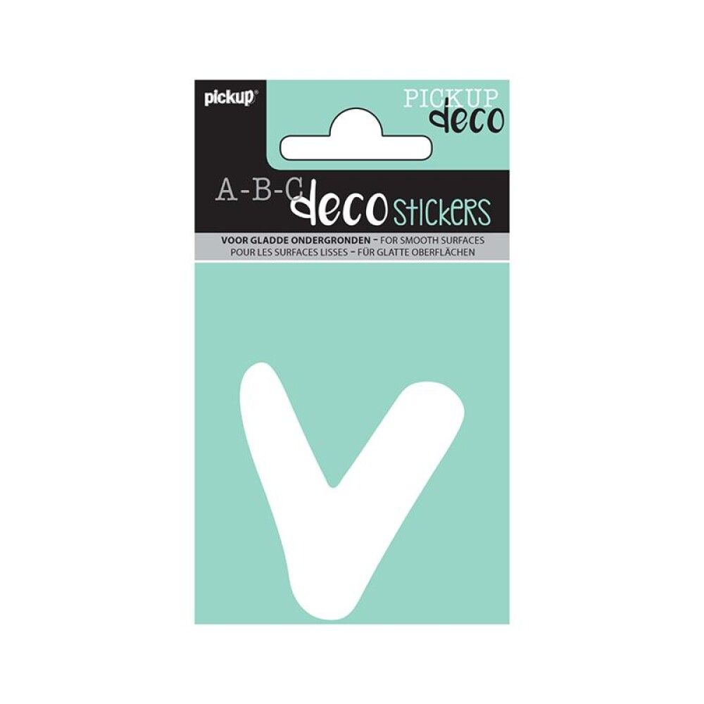 BOKSTAV PICKUP ABC DECO EMMA V 70 MM HVIT