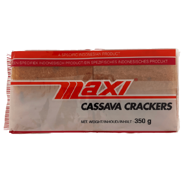 Maxi Cassave Crackers 8x8 cm (ongebakken) 350g