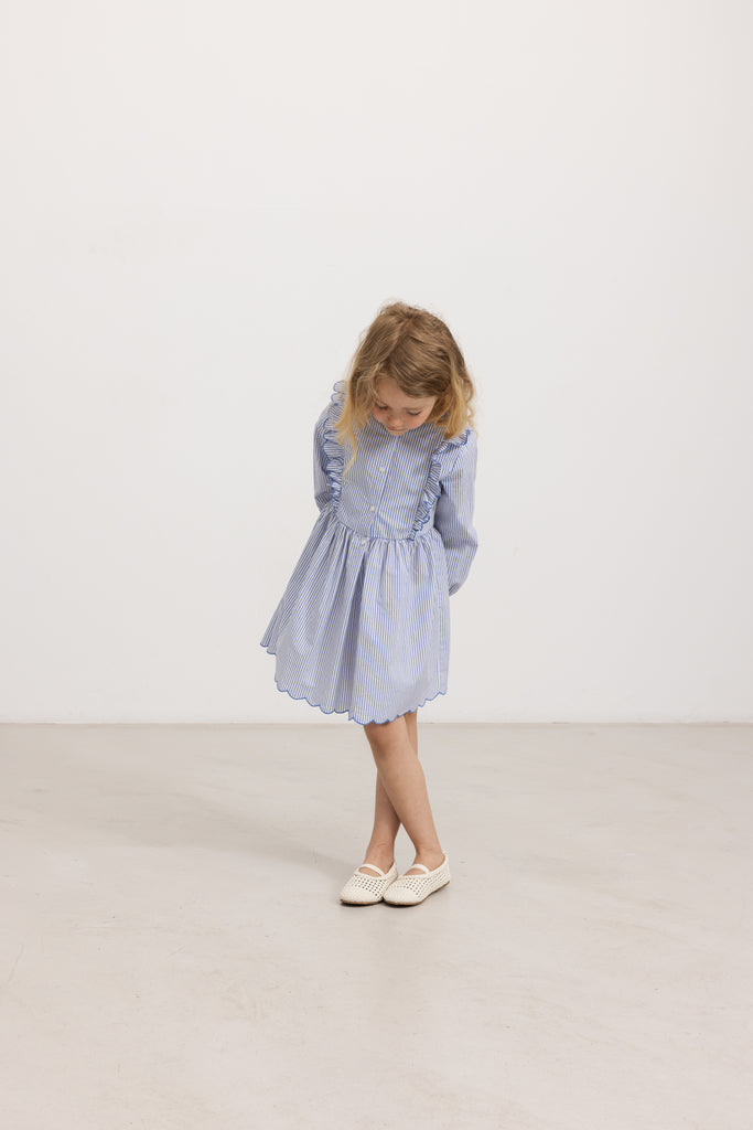 Deidra LS, Kjole  - Bolich Blue Strips