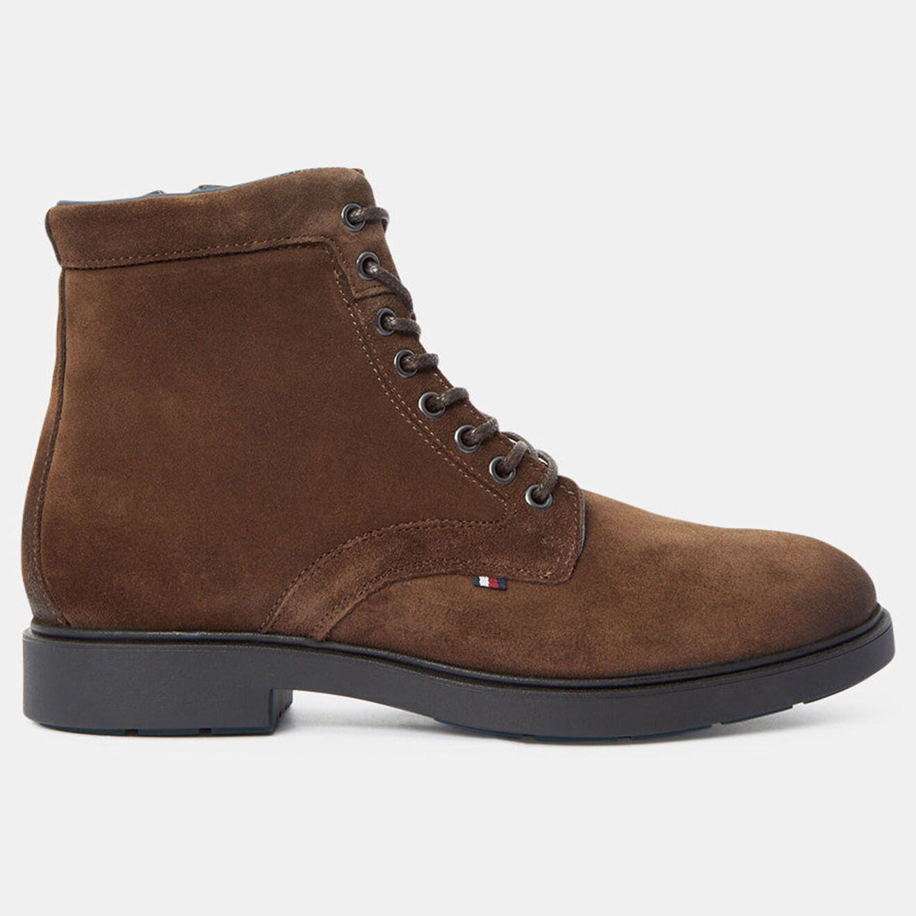 Tommy Hilfiger Boots montantes en Velours de Cuir marron foncé