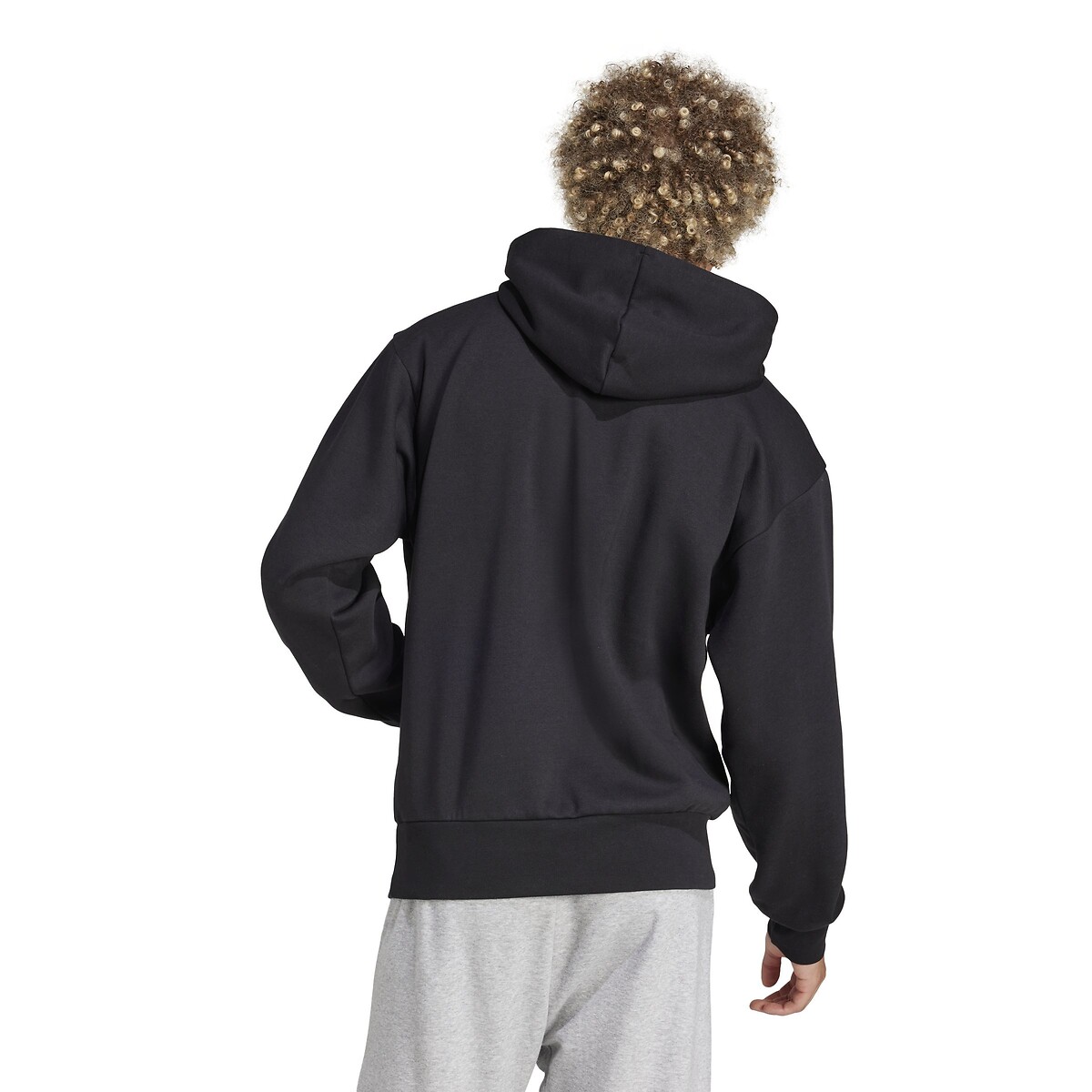 Roupas esportivas Adidas<br>Moletom essencial com capuz e forro de lã
