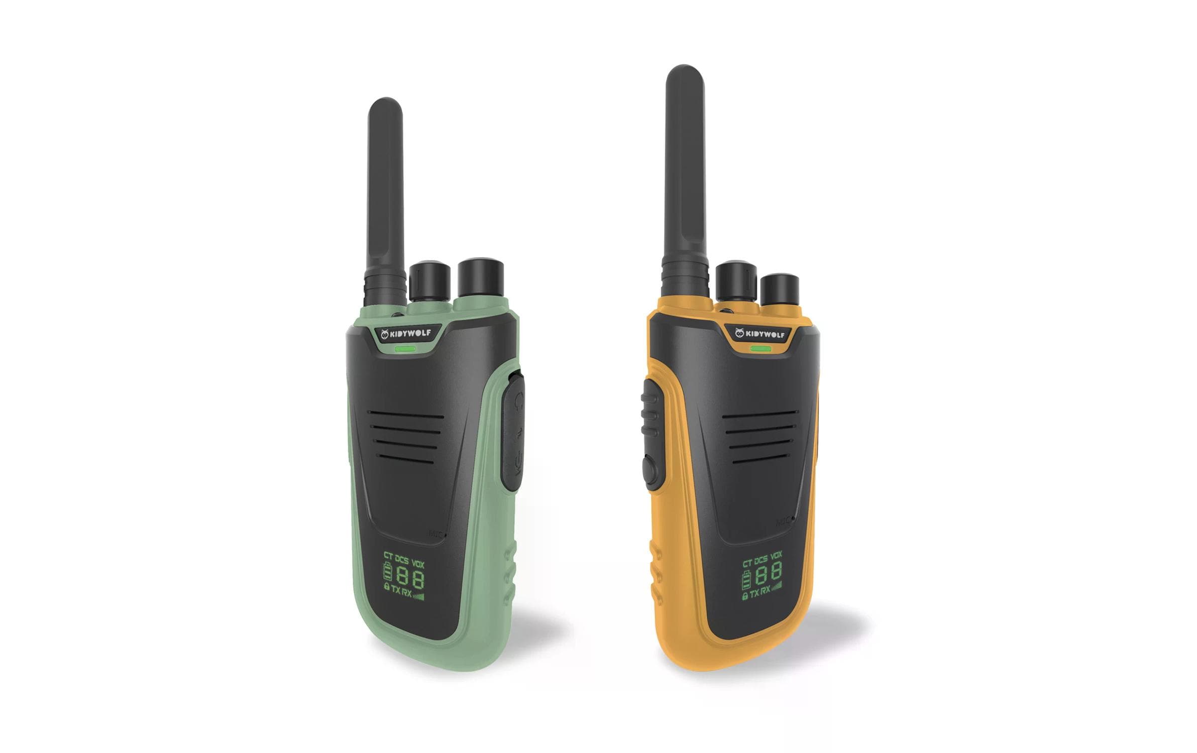 Walkie-Talkies mit Taschenlampe grün/orangeFunkgeräte für Kinder