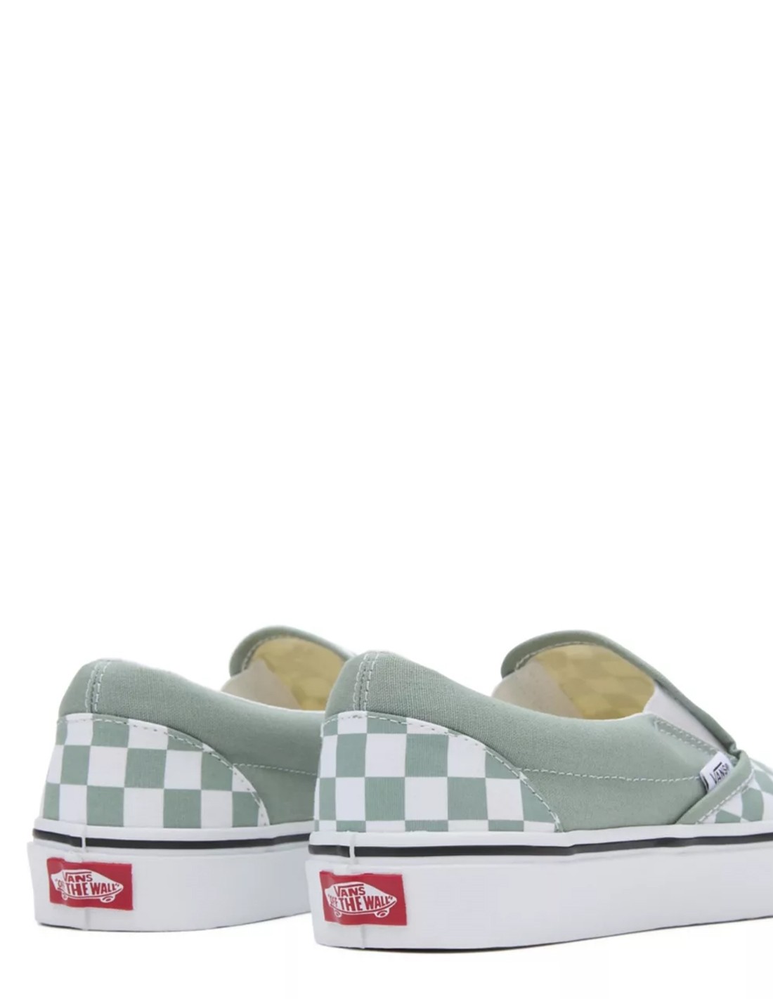 vans Sneakers Femme UA Classic Slip-on Blanc/Menthe