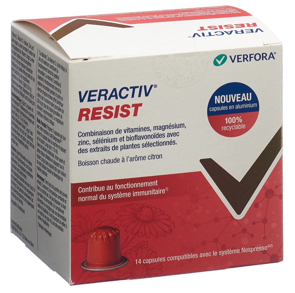 VERACTIV Resist<br>14 Stück, Karton, nespresso Kapseln Alu