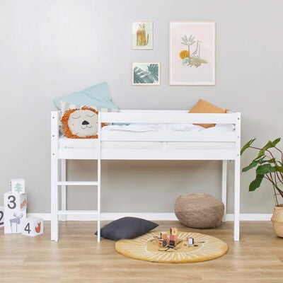 Hoppekids ECO Comfort  Halvhøy Loftseng 70x160, Hvit