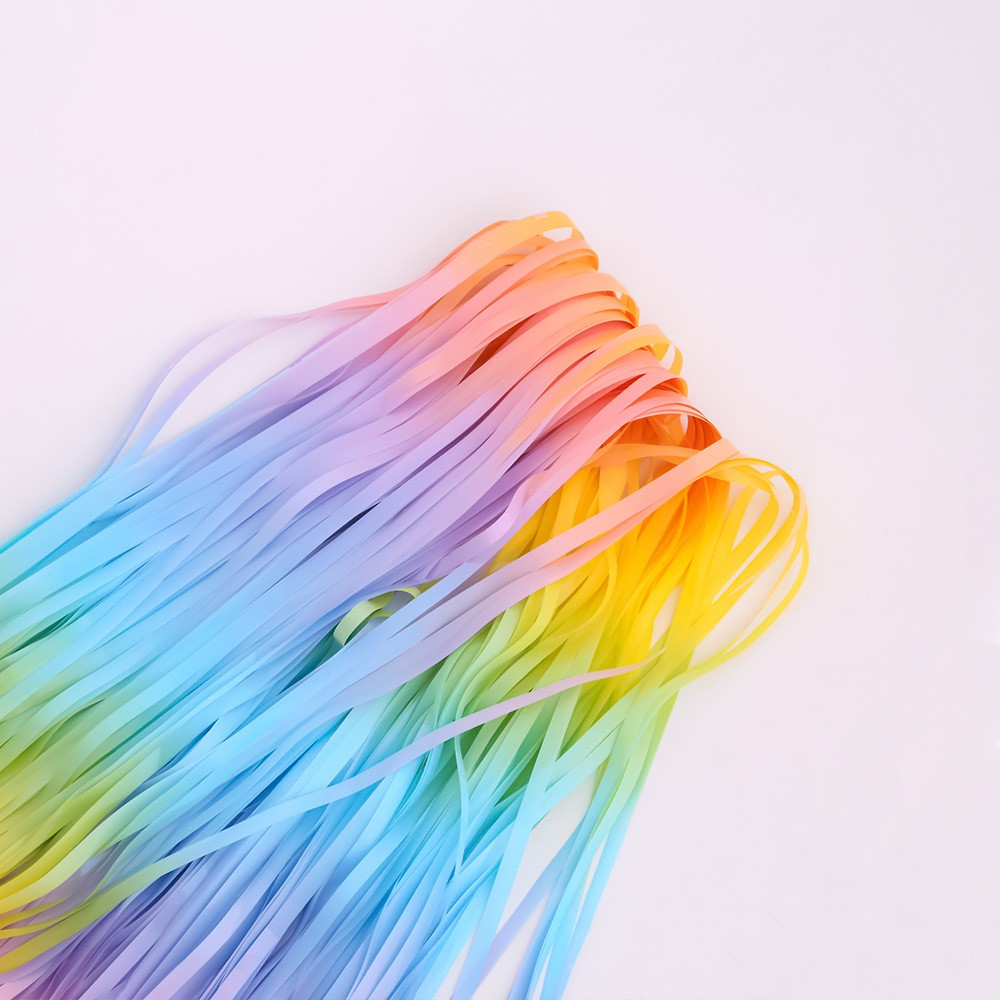 (2x1m) Party Deko Lametta Vorhang Glänzender Fransen Vorhang Foto Hintergrund - Regenbogen