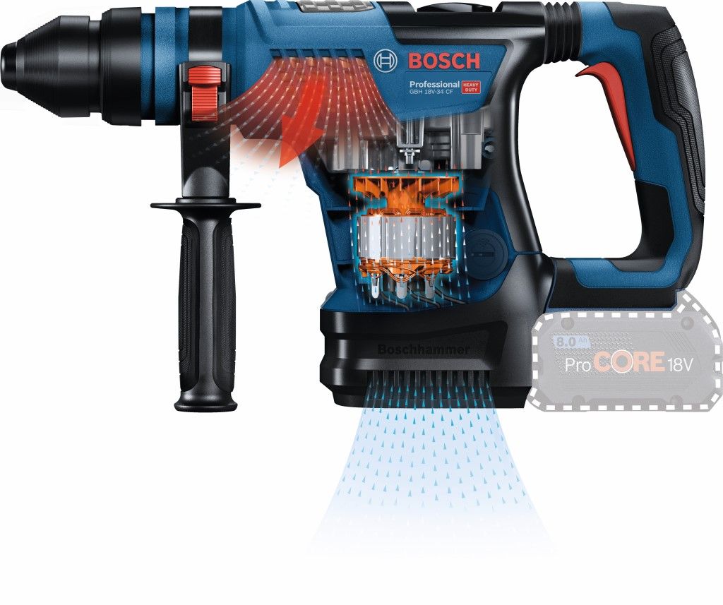 Bosch GBH 18V-34 CF Accu boorhamer set in Koffer - 0611914002