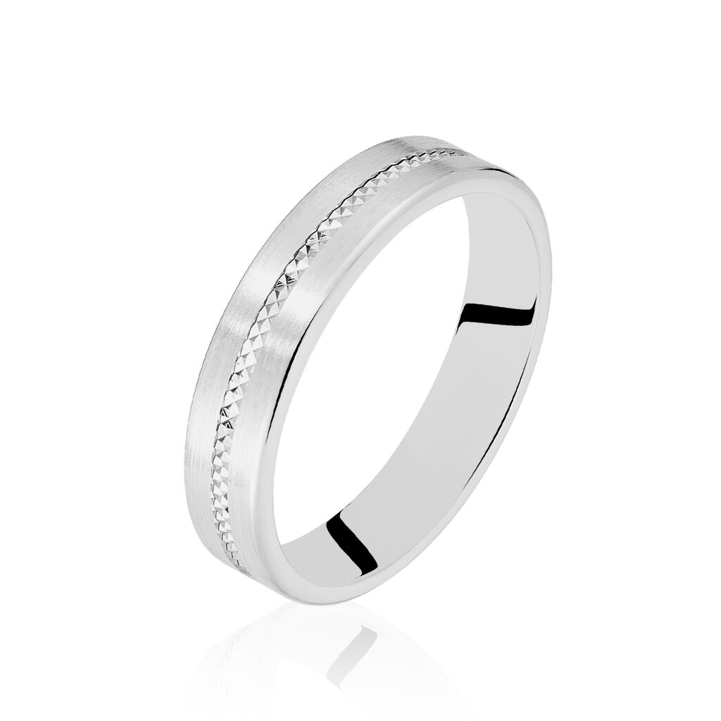 Alliance Nelcie Ruban Plat Argent Blanc