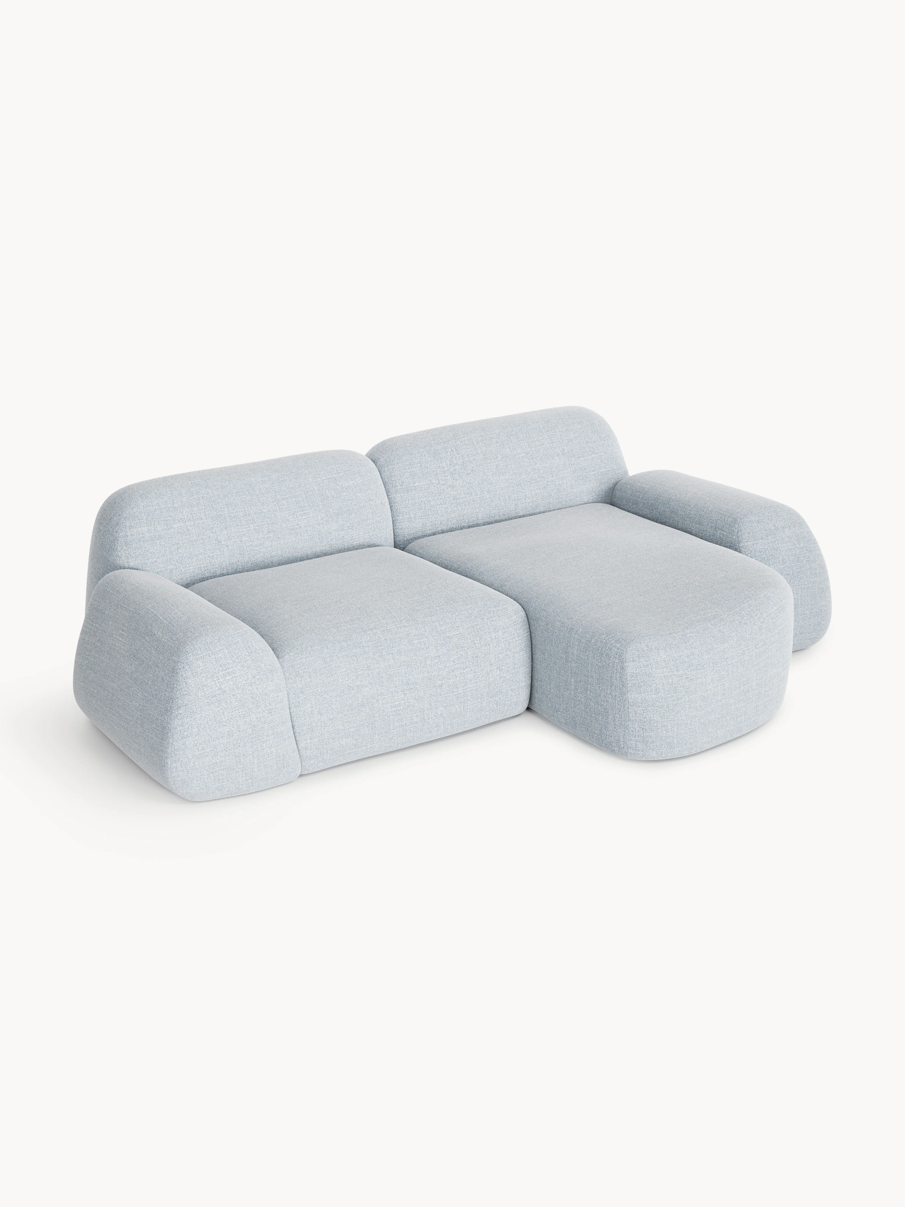 Modulaire bouclé hoekbank Wolke (3-zits)