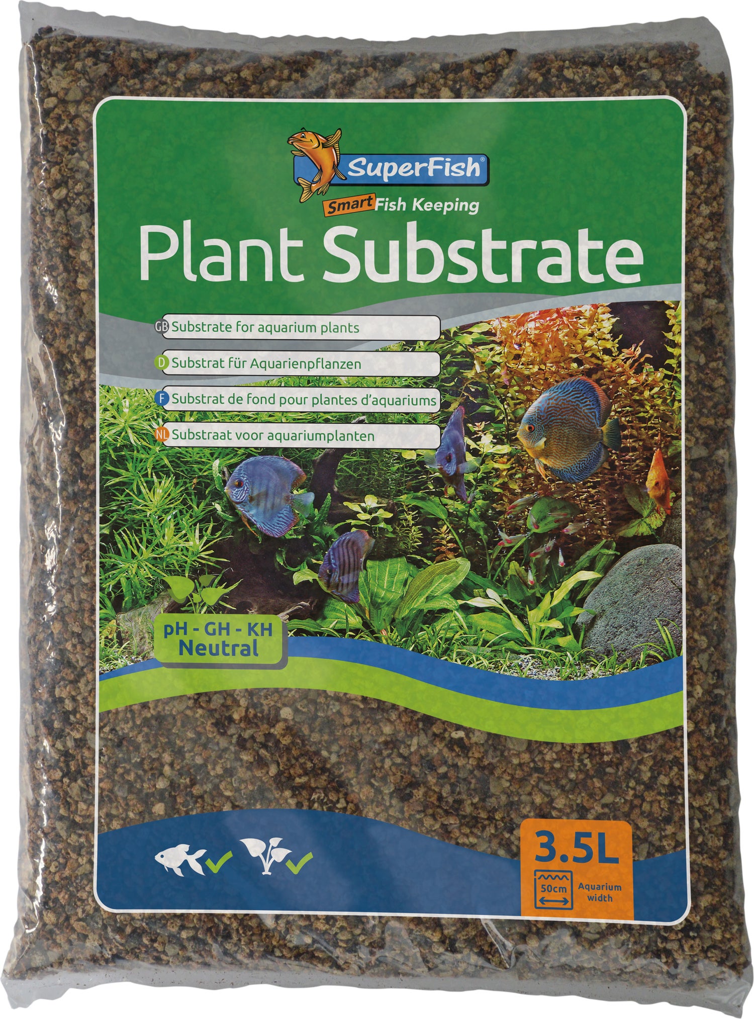 Superfish aquarium plant substraat bruin 3,5 L