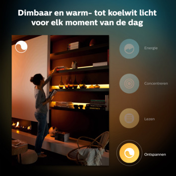 Philips Hue lightstrip plus basis - wit en gekleurd licht 12.4W - 2m