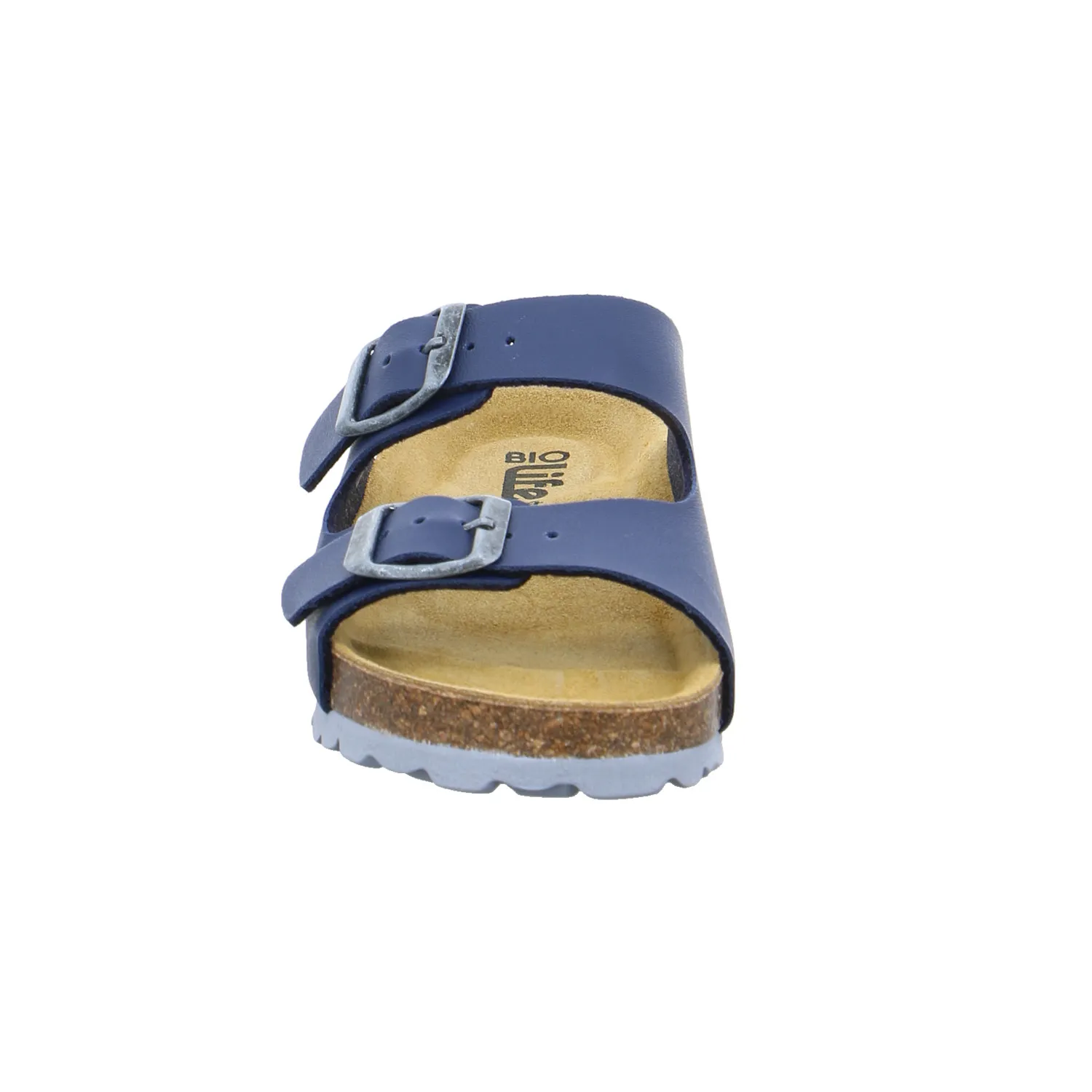 BIOLife Kinder-Pantolette Blau Lederimitat  Unisex