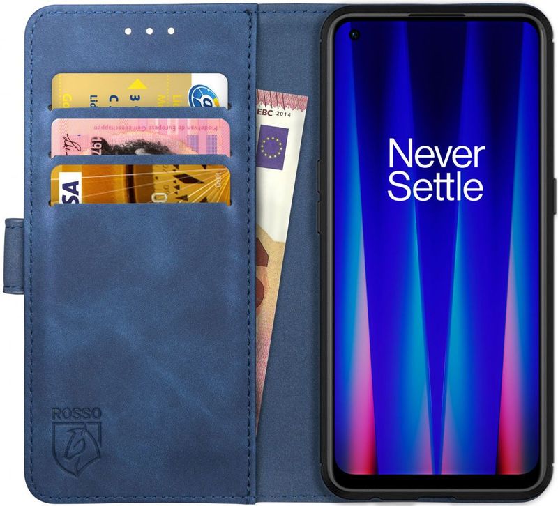 Rosso - Element - Hoesje - Blauw - Book Cover Wallet voor OnePlus Nord CE 2 5G