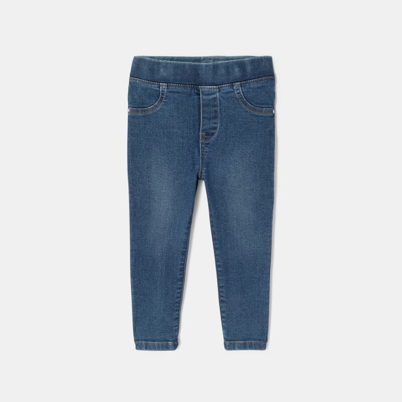 Jean slim bébé fille taille élastiquée bleu stone Catimini Bleu