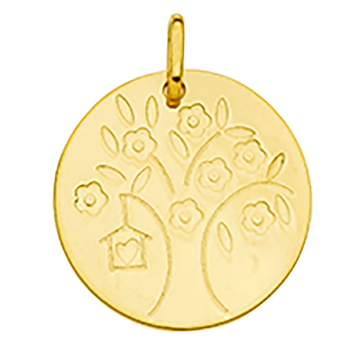Pendentif Brillaxis arbre de vie coeuror jaune 18 carats