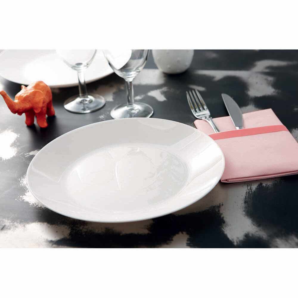 Assiette plate ronde Ø25cm Luminarc opale blanche