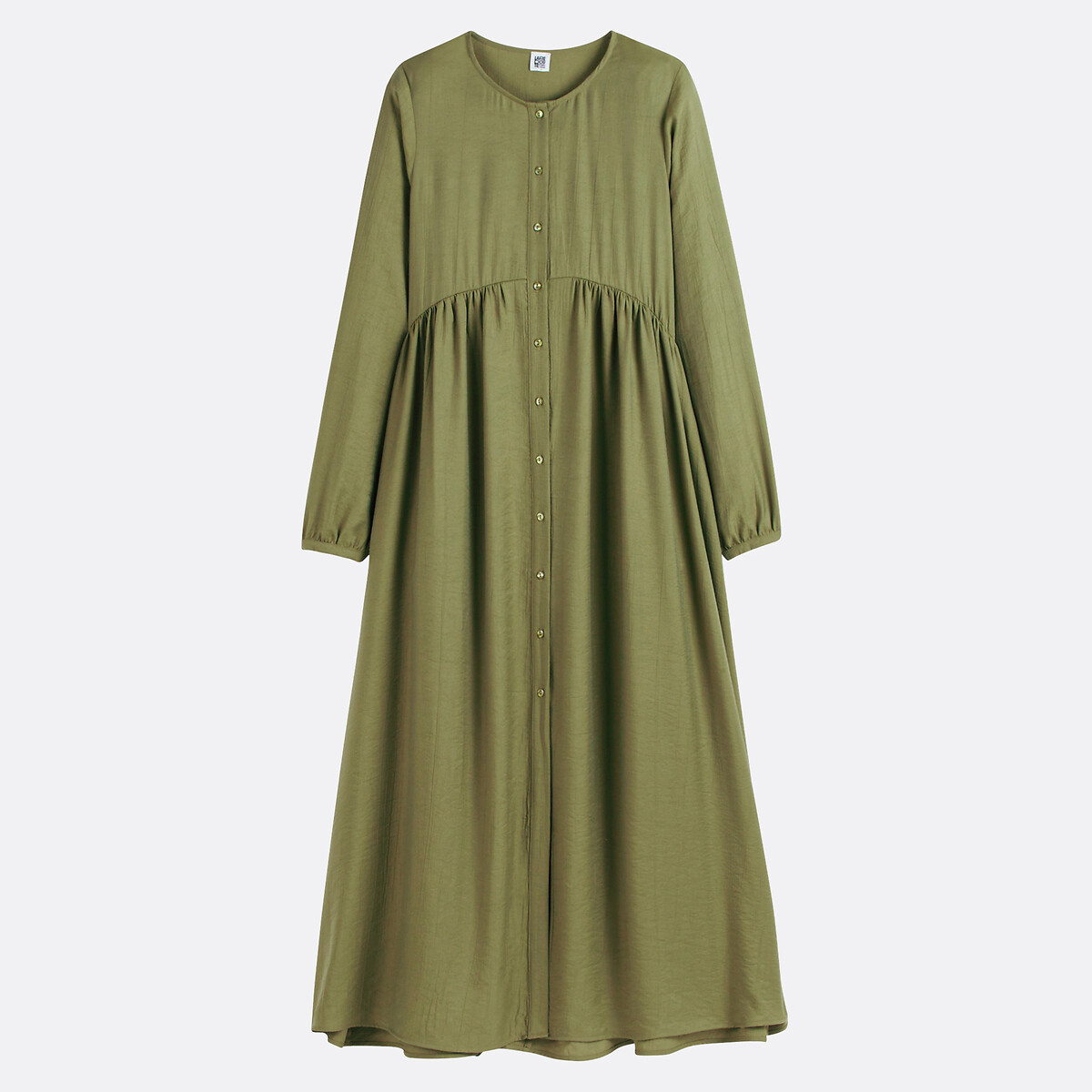 COLEÇÕES LA REDOUTE<br>Vestido longo, mangas compridas. Assinatura SUZIE