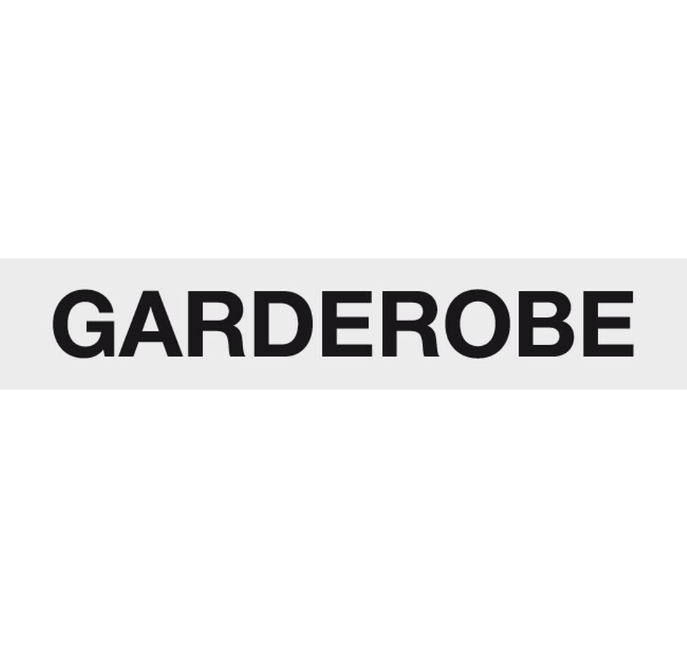 Hinweisschild GarderobeHinweisschild aus Aluminium
