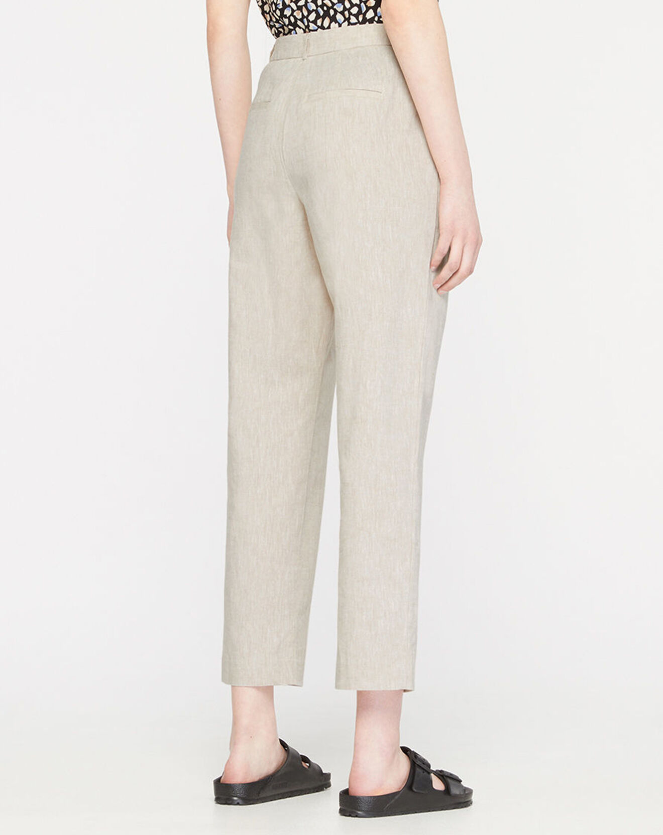 Yerse Pantalon en Lin mélangé Aurélie beige