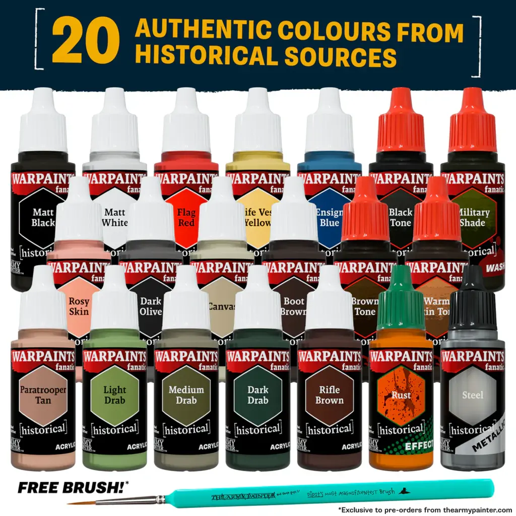 The Army Painter  Historical: World War II American Paint Set    Heldenhafte US-Truppen für deinen Maltisch