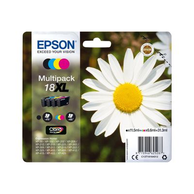 Epson 18XL Pâquerette - Pack de 4 - noir, cyan, magenta, jaune - cartouche d'encre originale