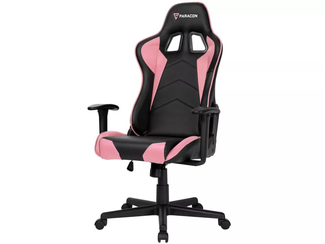 Paracon Chaise Brawler Gamin avec oreiller cervical et soutien lombaire, rose.