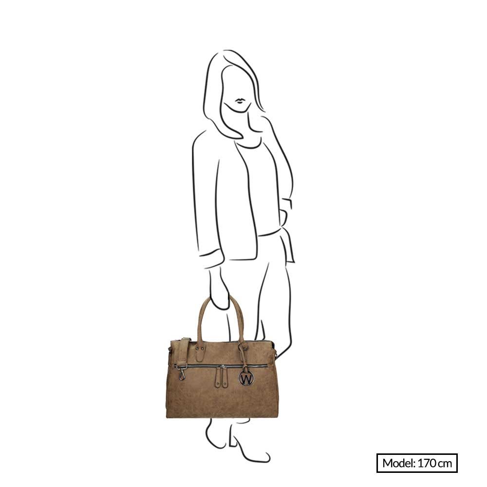 Wimona Fabiana Dames Laptoptas taupe