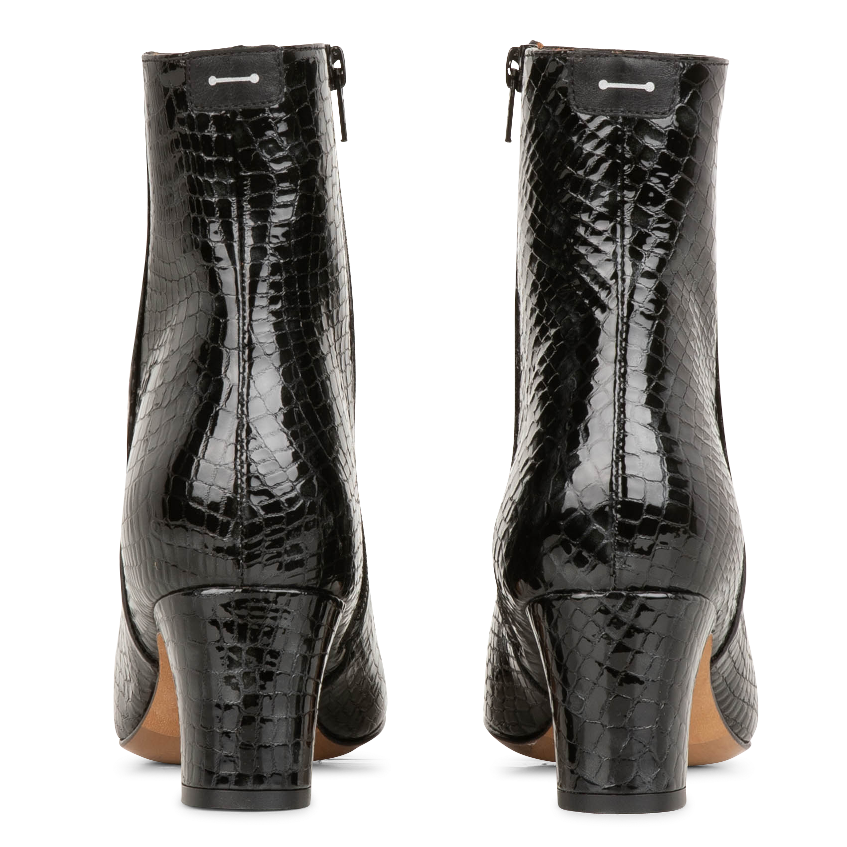 LISE - Bottines en cuir embossées python | Multicolore