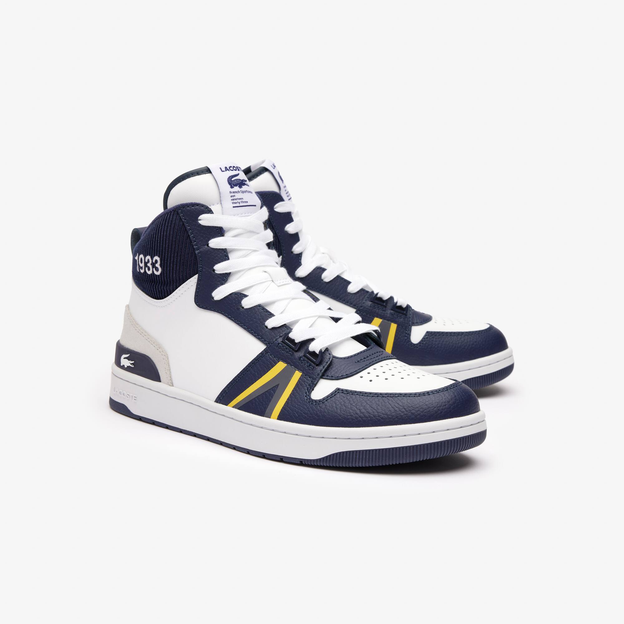 Herren-Sneakers L001 Mid aus Leder Sneakers - Weiss - Lacoste - Herren