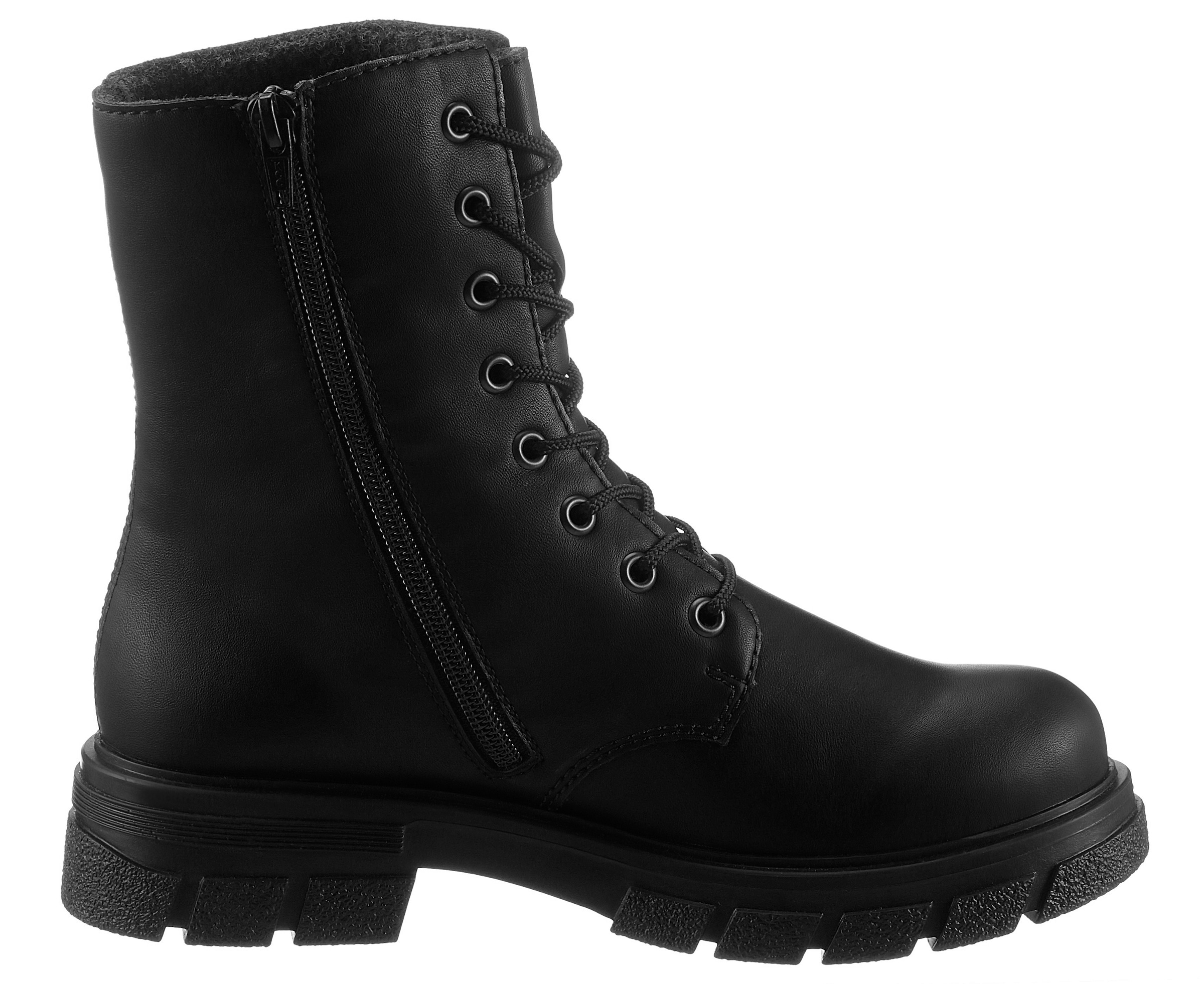 Rieker Schnürboots  mit kräftiger Profilsohle