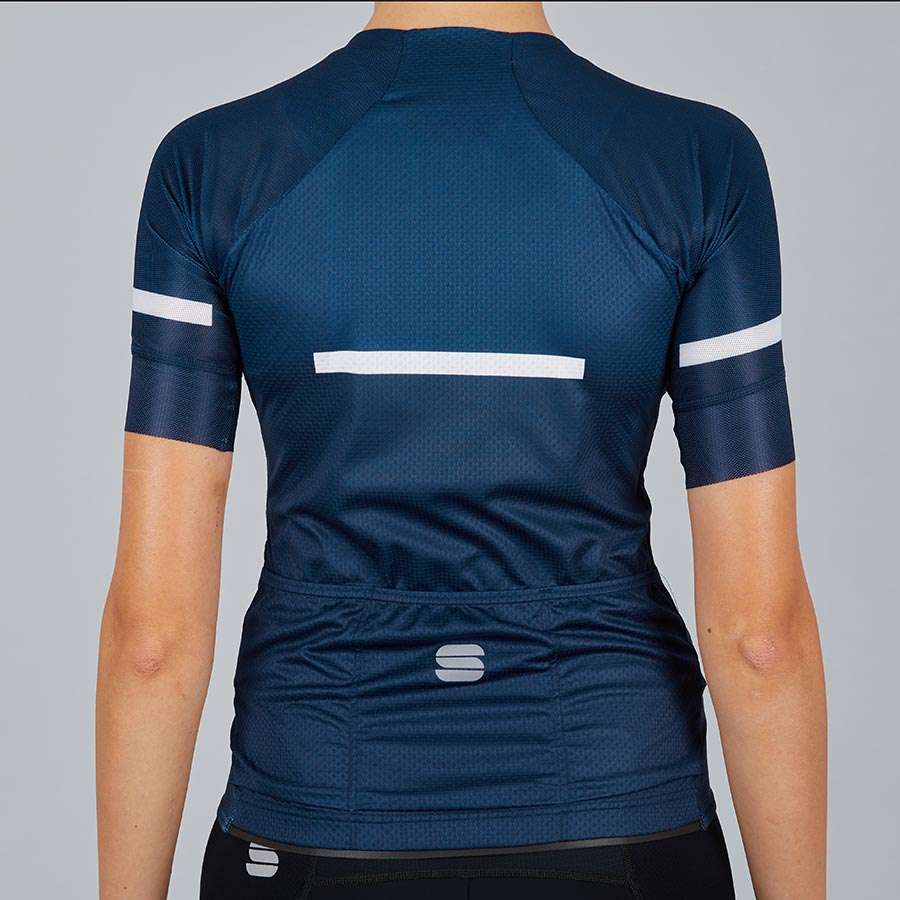 Sportful Evo Fietsshirt Korte Mouwen Blauw Dames