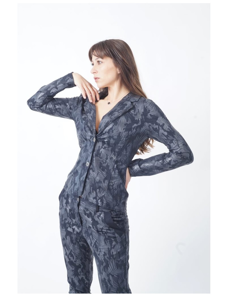 HBT JUNGLE SHIRLEY BLAZER NOIR PALM