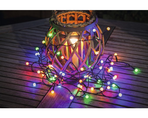 Konstsmide Globe lichtsnoer, 80 LED's, veelkleurig licht