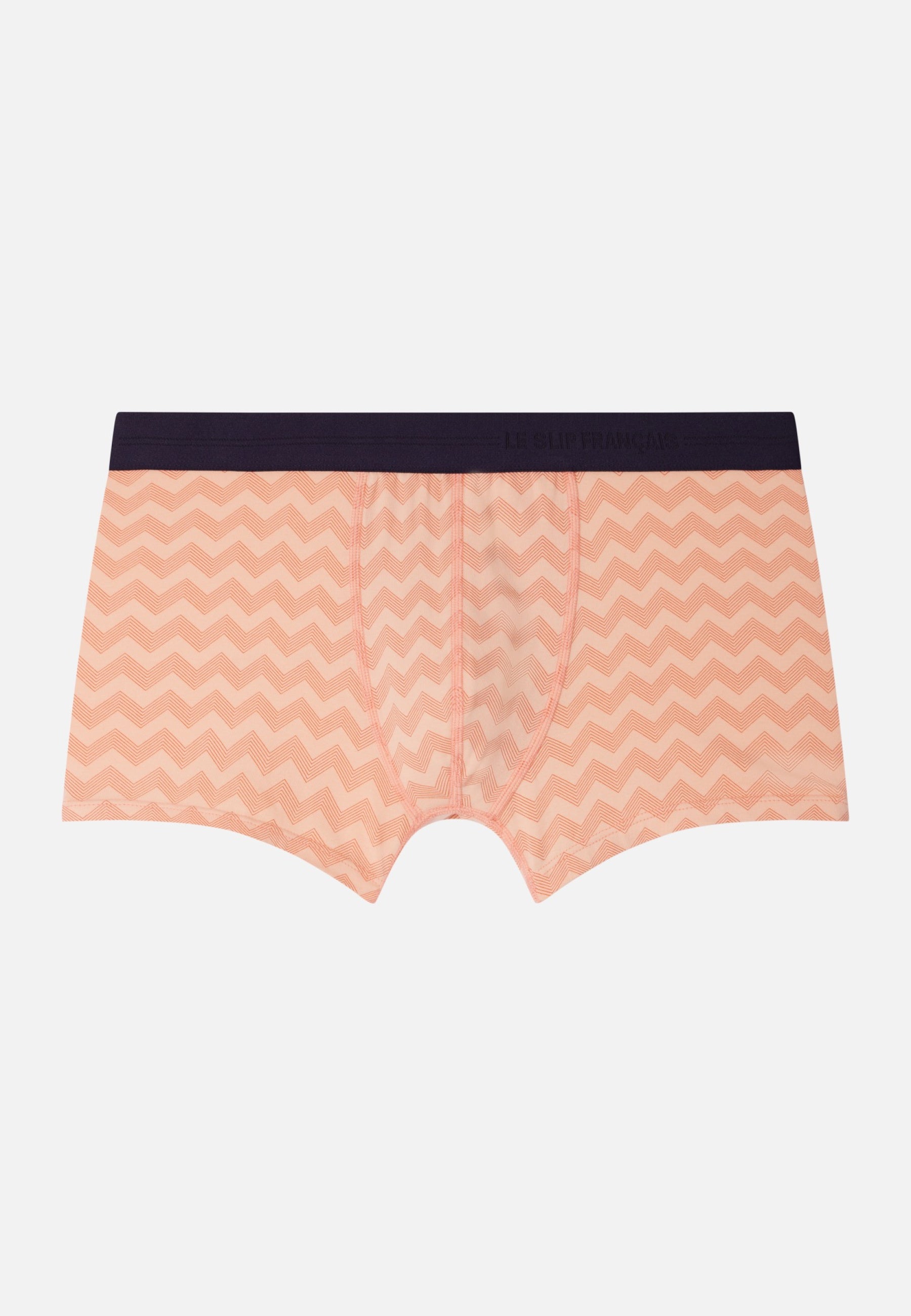 Boxer en coton-Marius Chevron Zig Zag Tango Abricot