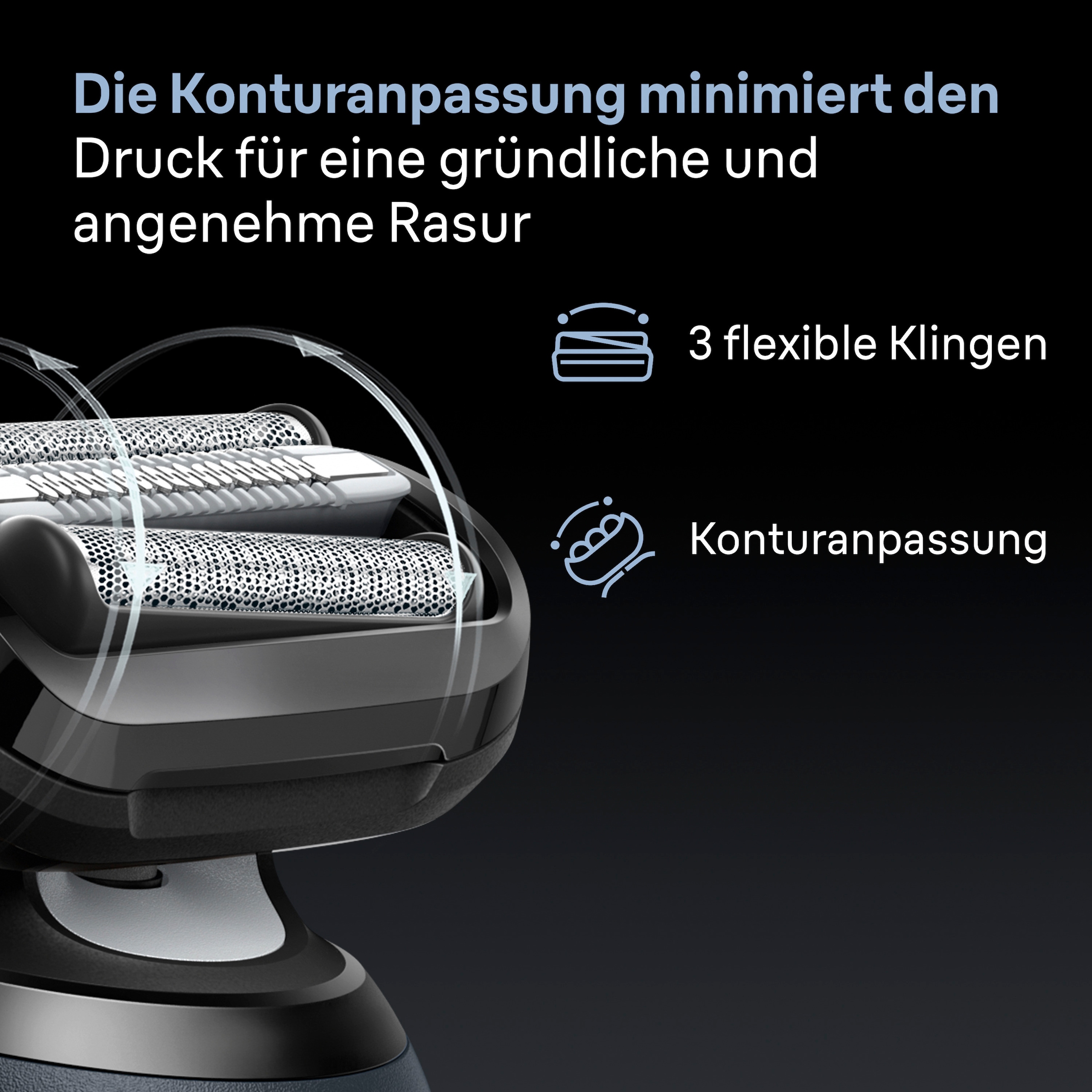Braun Elektrorasierer »Series 6 62-G1650s« 2 Stk. Aufsätze 100% wasserdicht, +2 Aufsätze, bis zu 60 Min Akku, Made in Germany