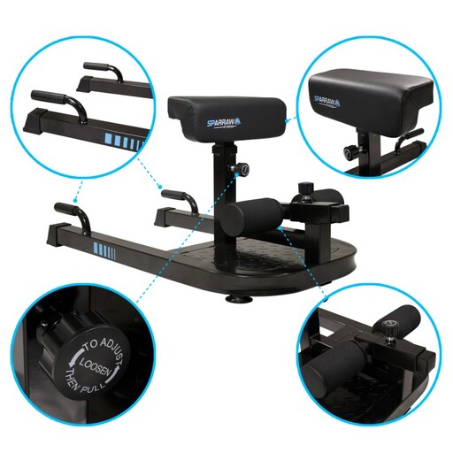 Máquina multifuncional para agachamento profundo Squat Fortius 84 x 48 x 73 cm com encosto duplo