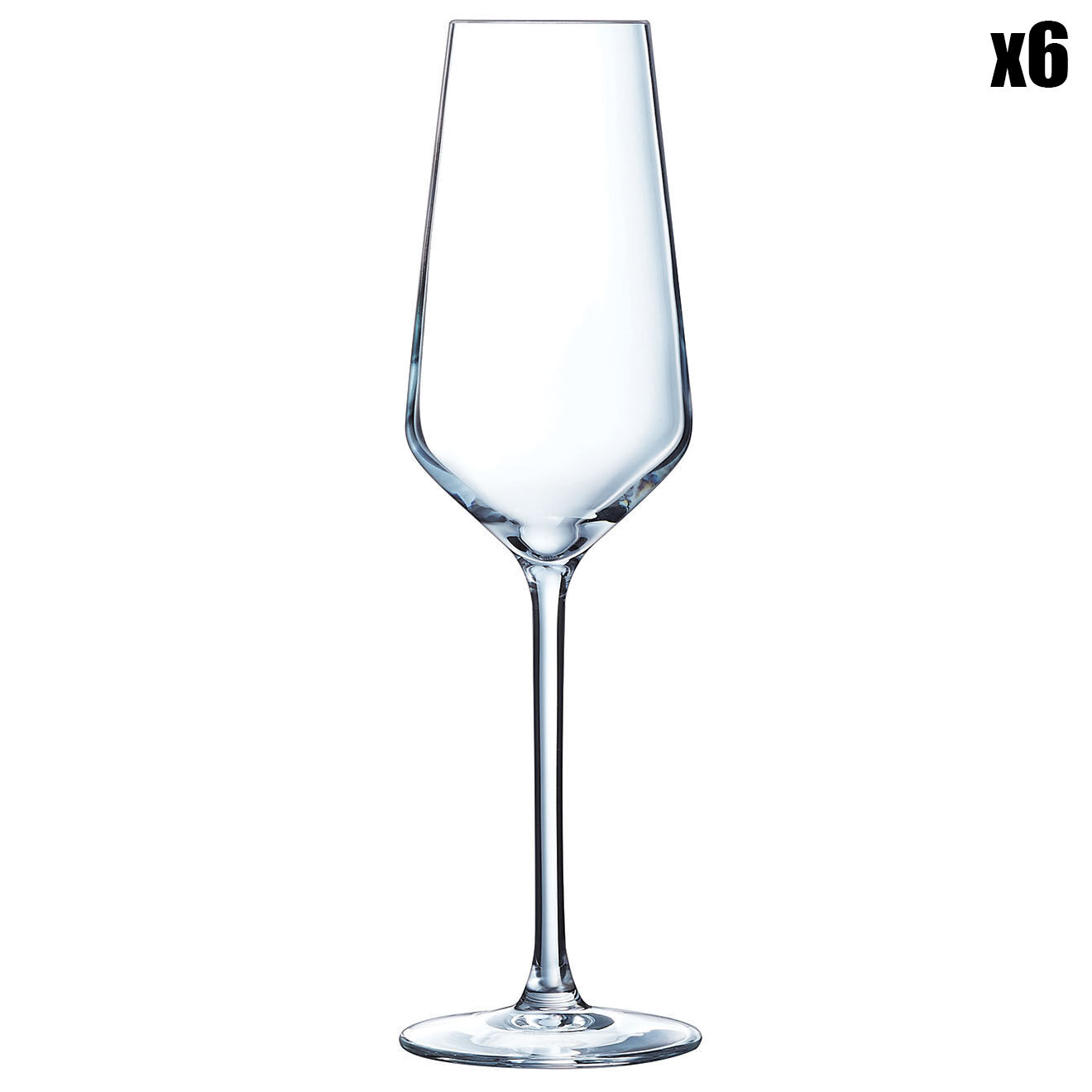 Chef & Sommelier 6 Flûtes à Champagne Distinction transparents - 23 cl
