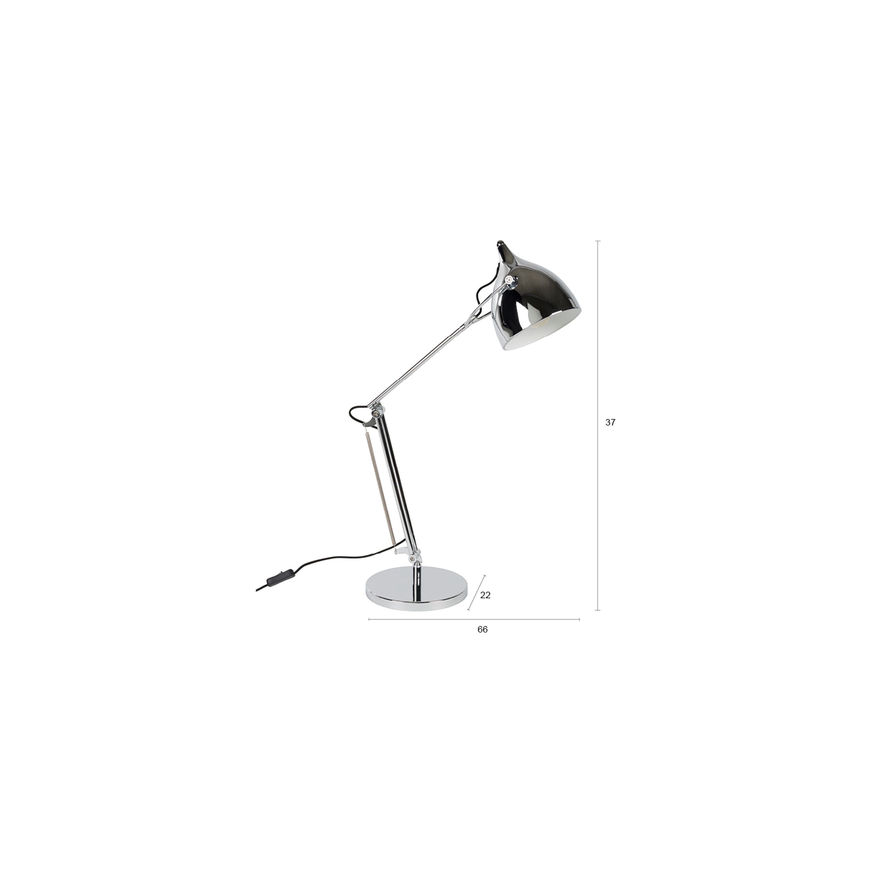 Zuiver Reader Bureaulamp Chrome - Zilver