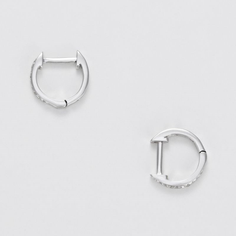 Boucles d'oreilles Or Blanc et Diamant