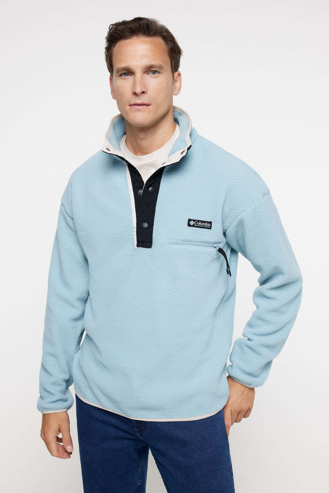 Jaqueta masculina Columbia™ Helvetia™ com fecho de pressão e fleece