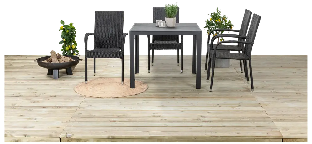 CADIZ Stabelstol sort polyrattan