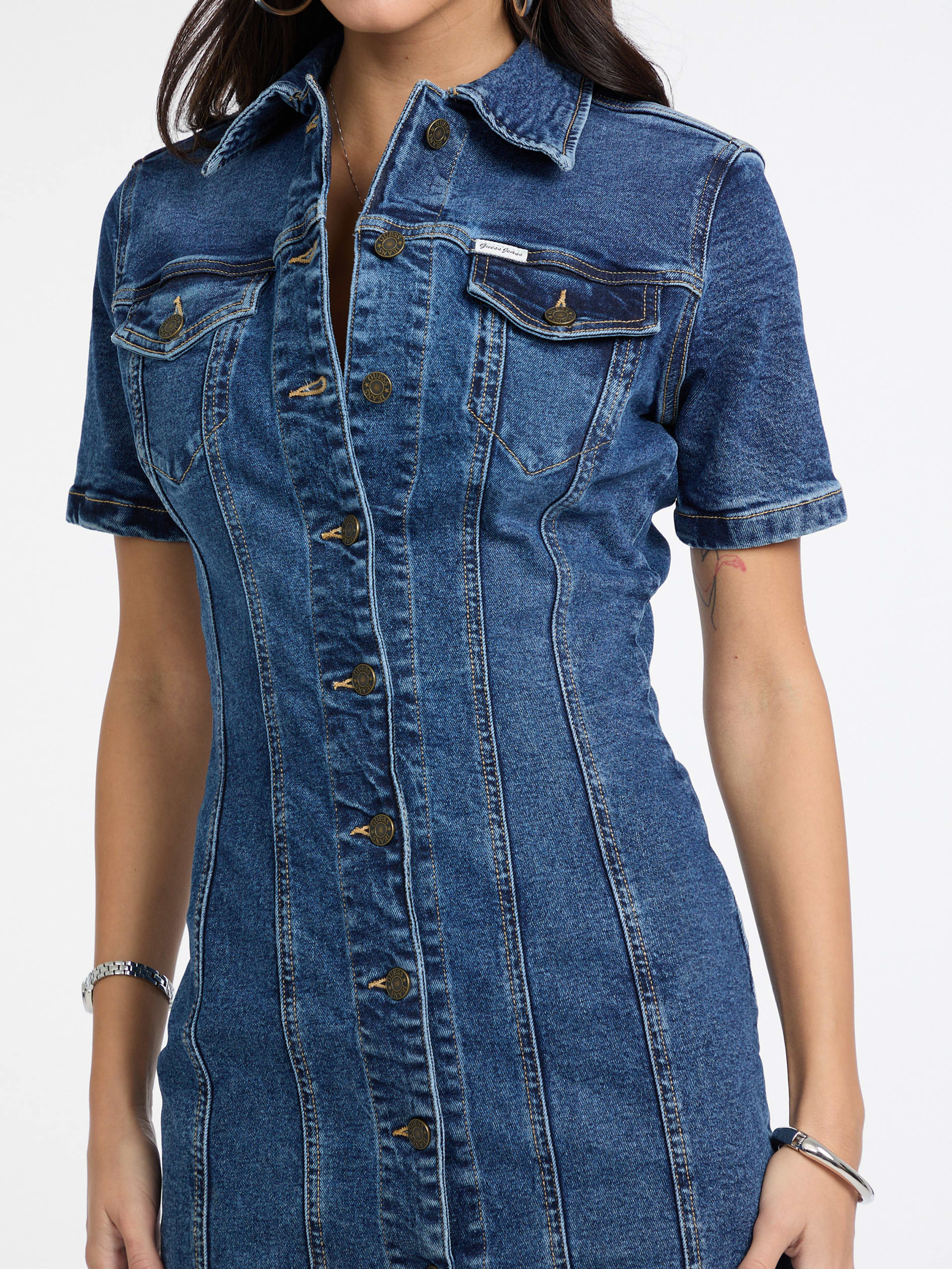 Vestido curto jeans