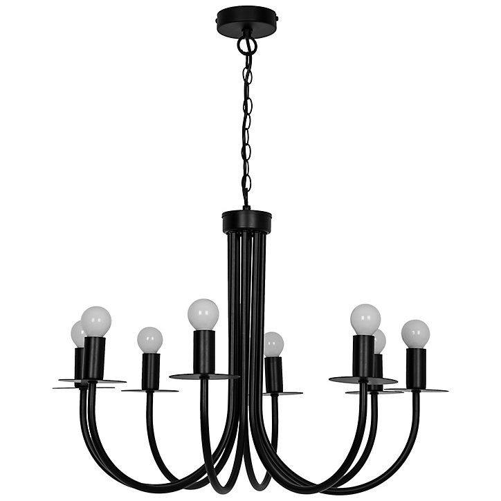 Lustre Mashatu 8 ampoules E14 IP20 noir