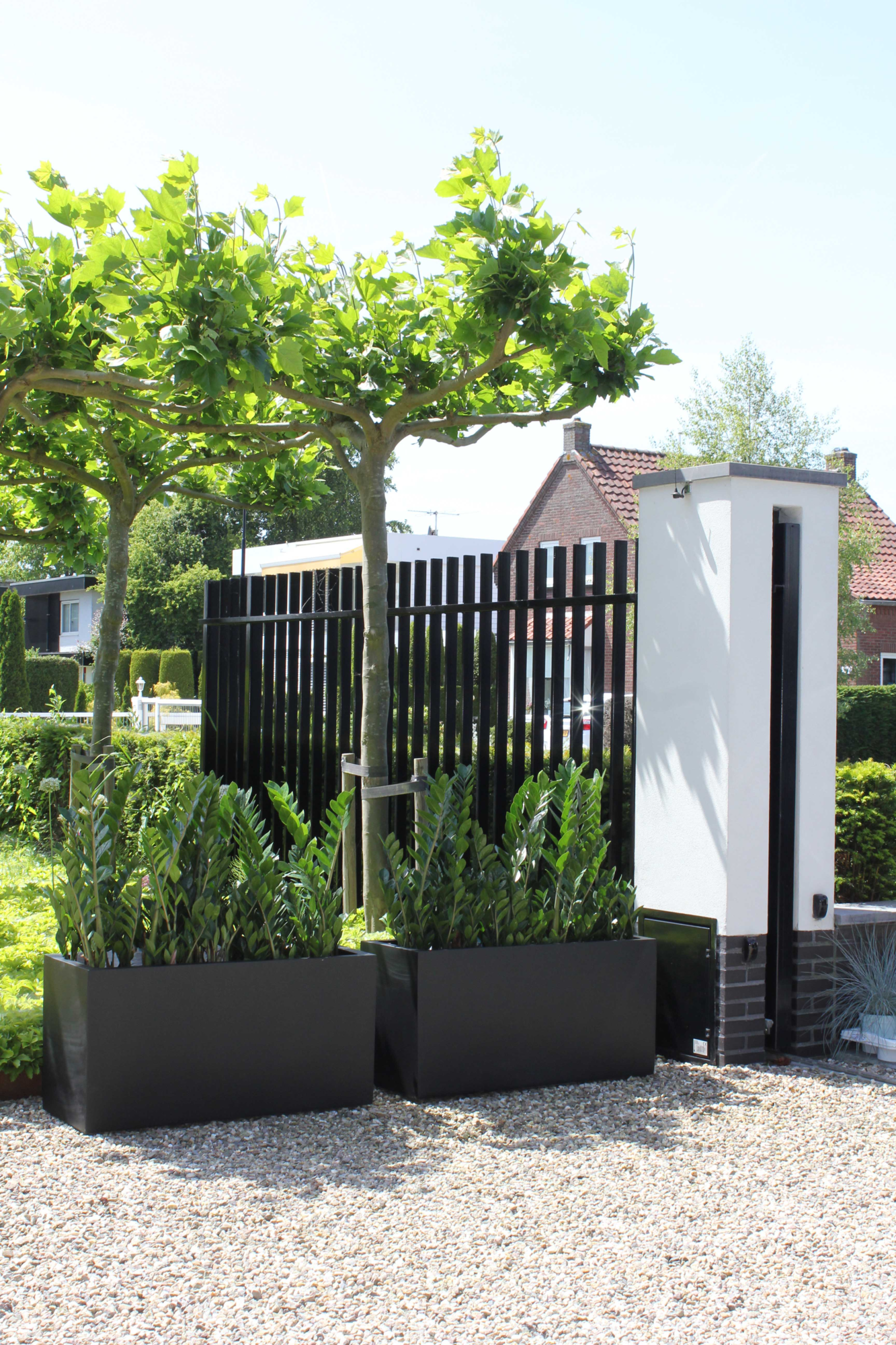 Plantenpot Indiana black Plantenbak Indiana black L100 x B40 x H50cm